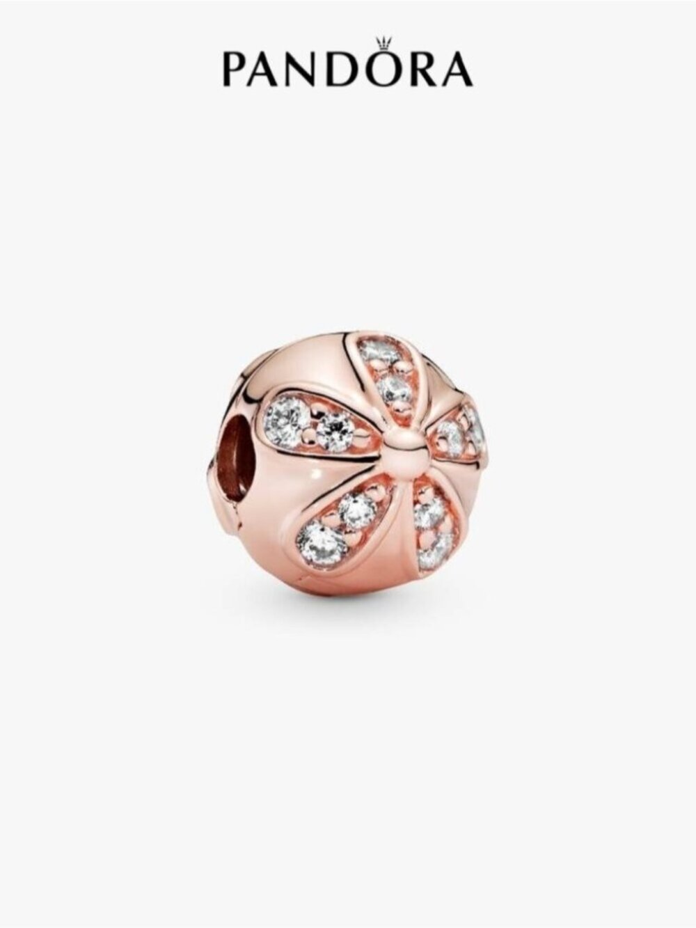 Pandora Sparkling Daisy Flower Clip Charm